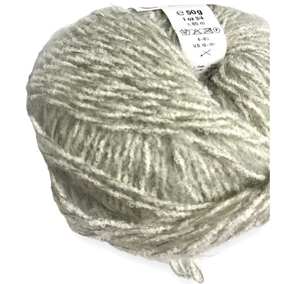 2 Skeins Le Fibre Nobili Siena Merino, Mohair WOOL Yarn 🧶 Green *Made in Italy* - Picture 6 of 6